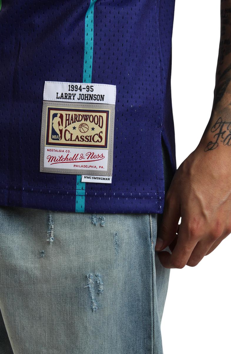 Larry Johnson Charlotte Hornets 1994/95 Hardwood Classics Swingman Player Jersey Image 5