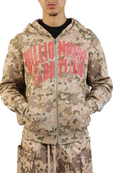 Camo Zip-Up Hoodie  Image 1