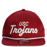 USC Trojans Cardinal Script Team Text Golfer Rope Hat Image 1