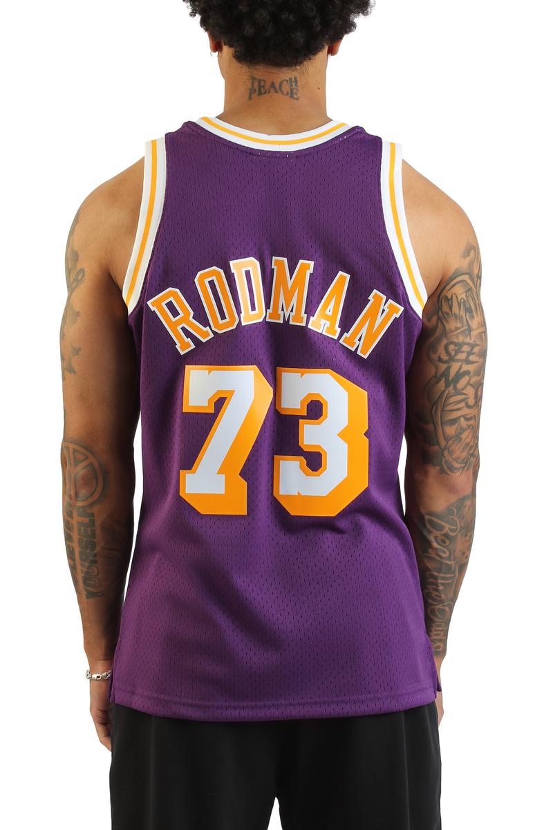 NBA Los Angeles Lakers Dennis Rodman #73 '98-'99 Road Swingman Jersey Image 3