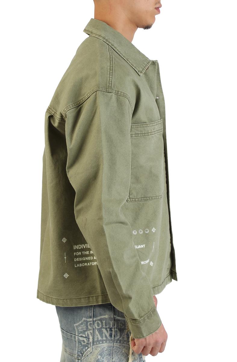 Printed Military Long Sleeve Shirt Image 4