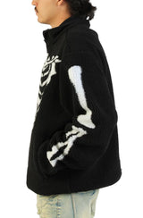 Skeletal Quarter Zip Sherpa Pullover Image 2