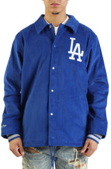MLB Los Angeles Dodgers Logo Off The Bus Corduroy Coaches Vintage Jacket  Image 1
