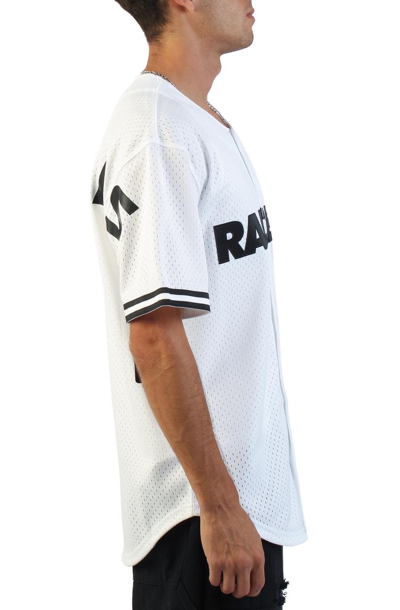 NFL Las Vegas Raiders Monochrome Mesh Full-Button Baseball Jersey  Image 4