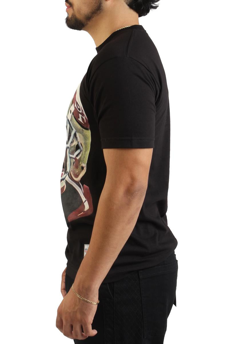 Jerry Rice San Francisco 49ers Black Real Big Face Player T-Shirt Image 2