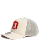 NHL Detroit Red Wings Cream Vintage Trucker Hat Image 2