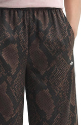 Satin Snake Print Wide Leg Track Pants Image 4