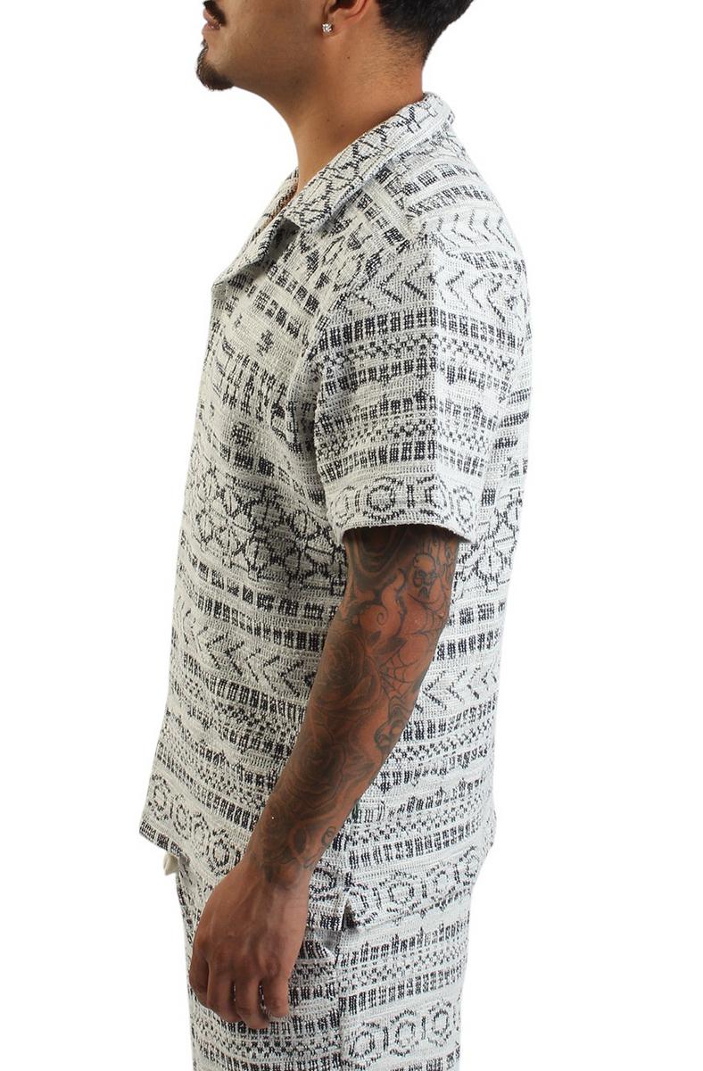 Jacquard Tribal Button Up Shirt Image 2