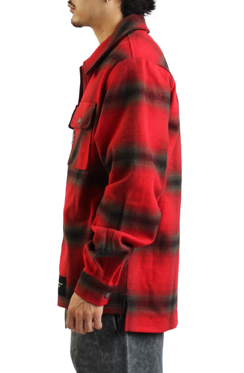  Shadow Plaid Zip Flannel Shirt Image 2