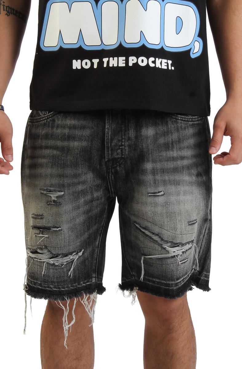 Cadet Crater Black Jean Shorts Image 1