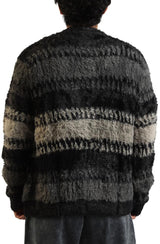  Zig Zag Stich Fuzzy Cardigan Image 3