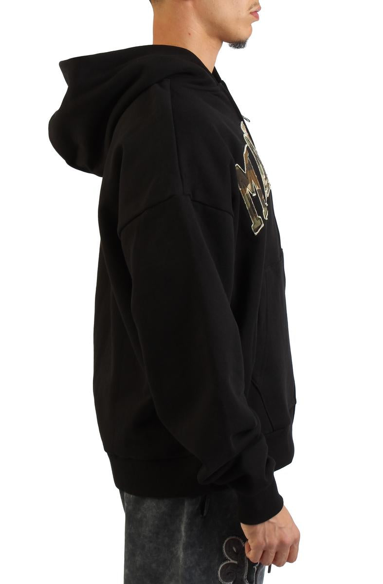Camo Arc Appliqué Logo Zip-Up Hoodie Image 4