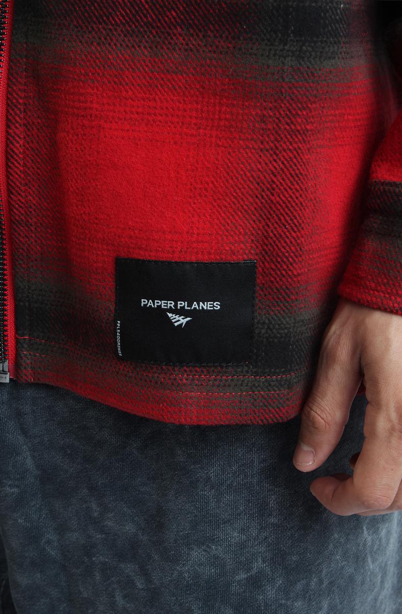  Shadow Plaid Zip Flannel Shirt Image 5