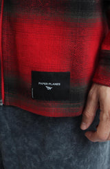  Shadow Plaid Zip Flannel Shirt Image 5
