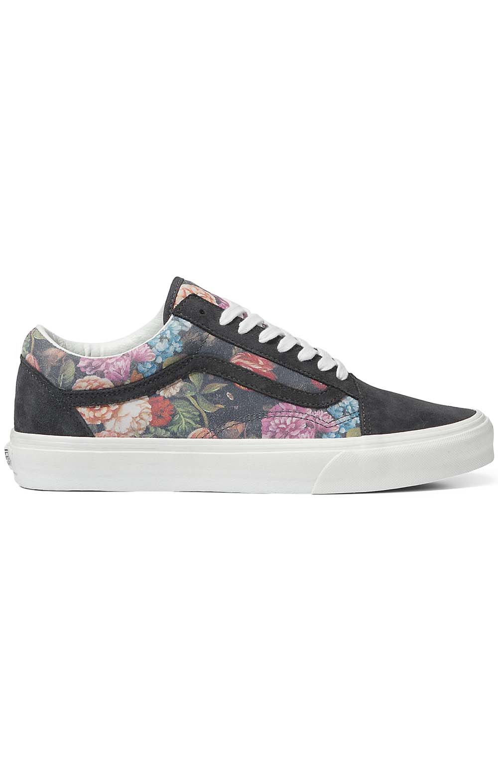(BW21XM) Moody Floral Old Skool Shoes Grey/White
