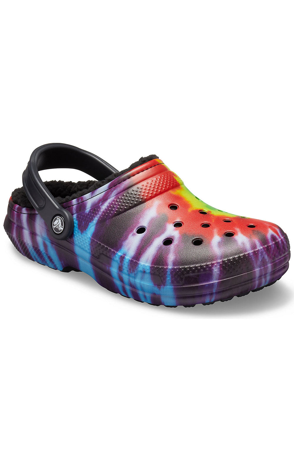 Crocs, Classic Lined Tie-Dye Clogs - Multi/Black – MLTD display picture 1